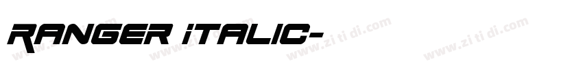 Ranger Italic字体转换